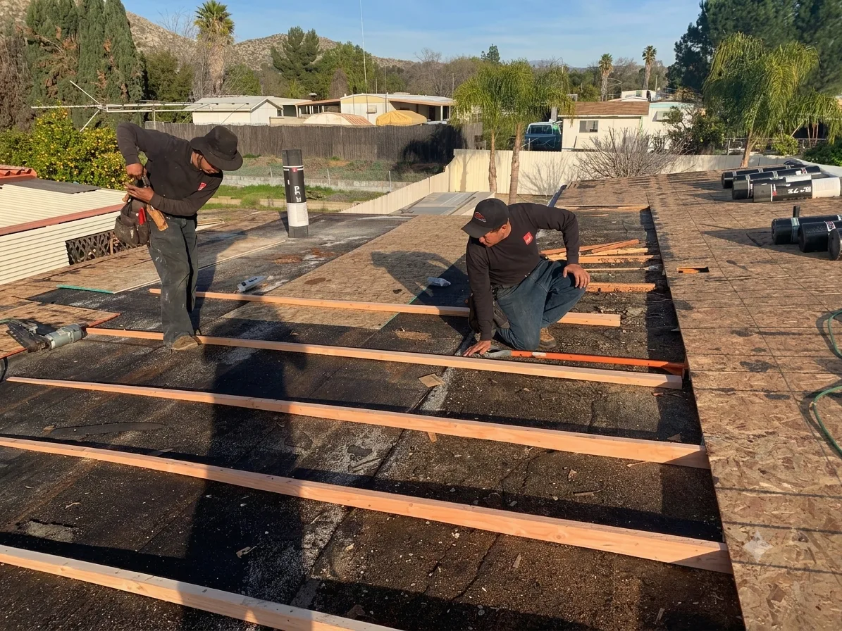 Triangle Roofing team in San Jacinto