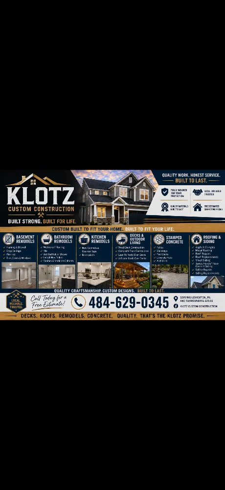 KLOTZ Custom Construction team in Lehighton